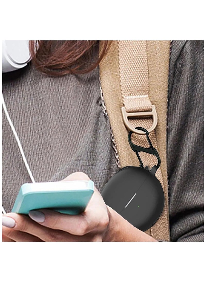 FARROBIZZ 2PCS Silicone Case for HUAWEI FreeClip Wireless Earbuds Protective Case with Hook Carabiner (Black&Blue)  - Image 4