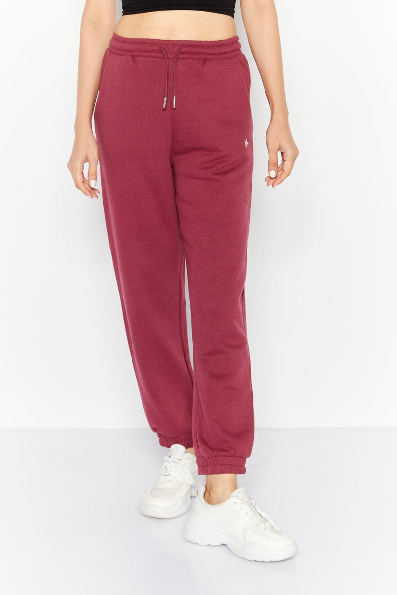 Red Tape Women Regular Fit Track Pants, Maroon  - Image 1