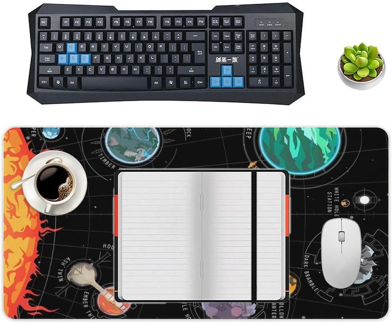Keebik Gaming Mouse Pad, Outer Wilds System Mouse Pad 11.8x23.6 Inch Large Extended Computer Mouse Mat Keyboard Full Desk Mousepad for Gaming, Office, Home - Image 4