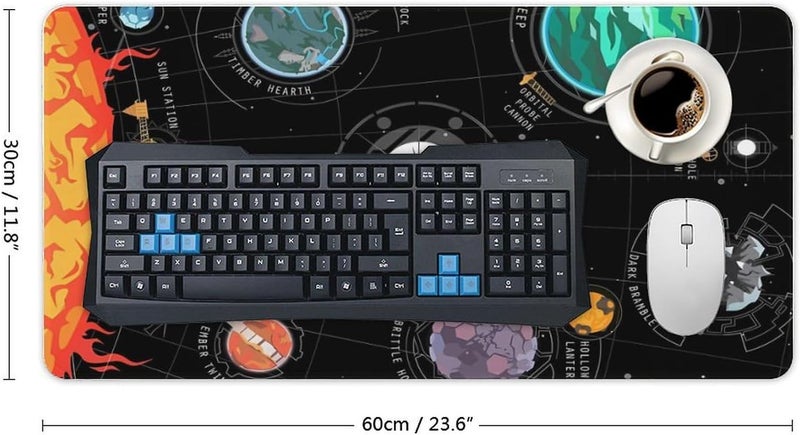 Keebik Gaming Mouse Pad, Outer Wilds System Mouse Pad 11.8x23.6 Inch Large Extended Computer Mouse Mat Keyboard Full Desk Mousepad for Gaming, Office, Home - Image 2