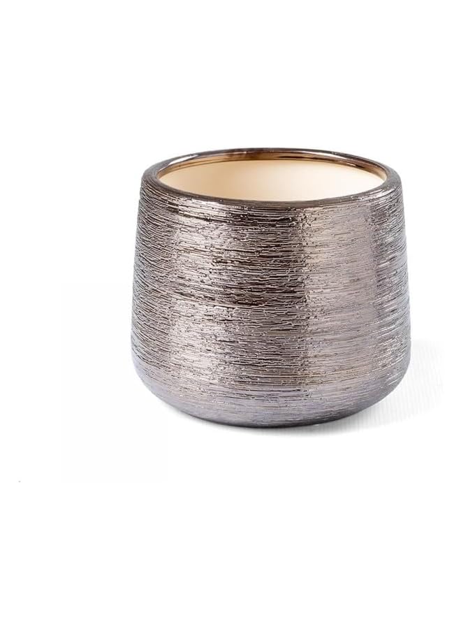 SGC Indoor Ceramic Pots Ct 1134Sl16 G 2 Ceramic Flower Pots Plant Cachepots For Indoor Home Office Restaurants Size D24Xh20 Cm Color Gold