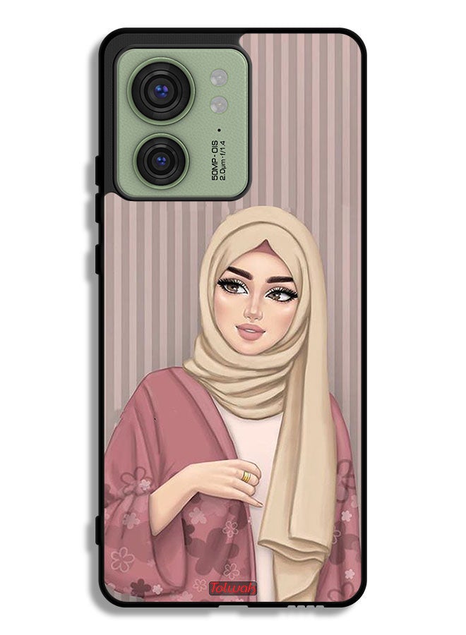 Tolwak Motorola Edge 40 Protective Case Cover Hijab Girl Art - Image 1