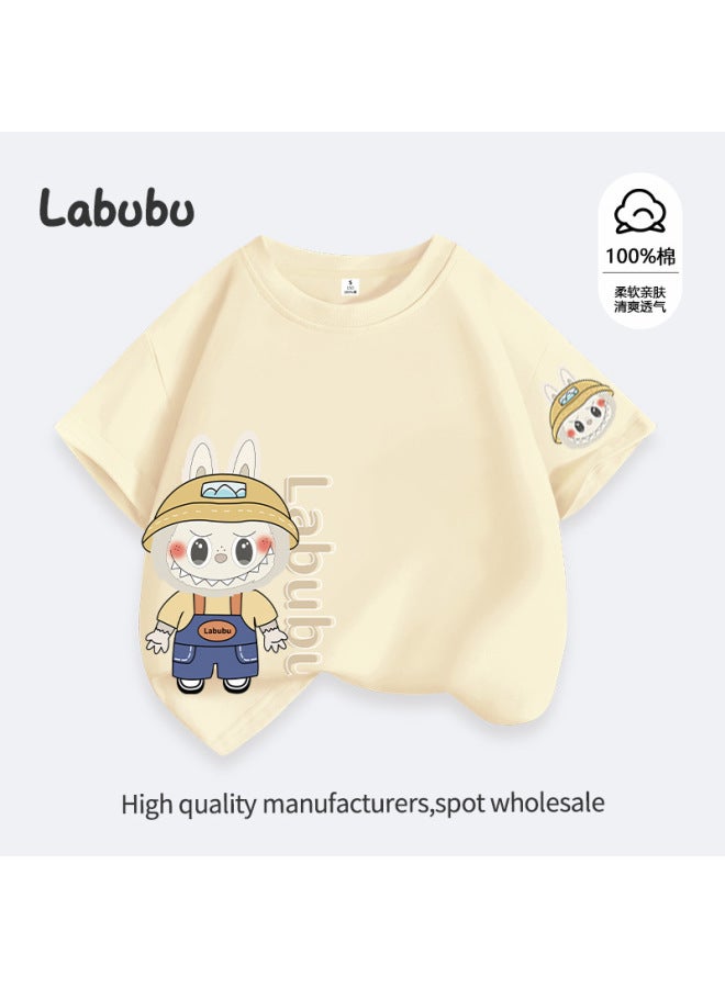 200g Hot Cute Style Cartoon Children's T-shirt Summer Pure Cotton Casual Short-sleeve Top