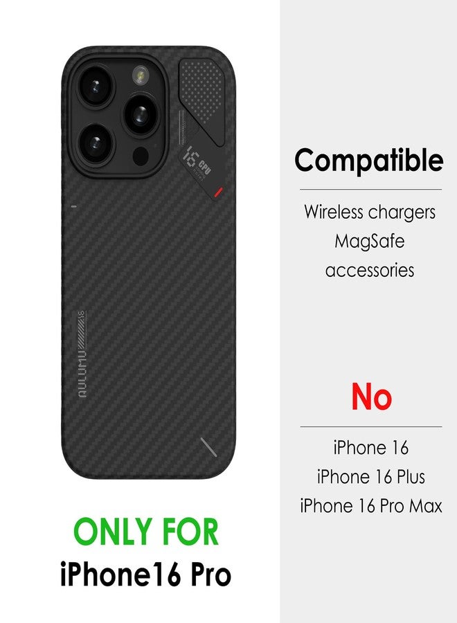 Aulumu A16 Aramid Fiber for iPhone 16 Pro Case | 1500D Ultra Slim Woven | Real Cooling | Compatible with MagSafe - Image 2