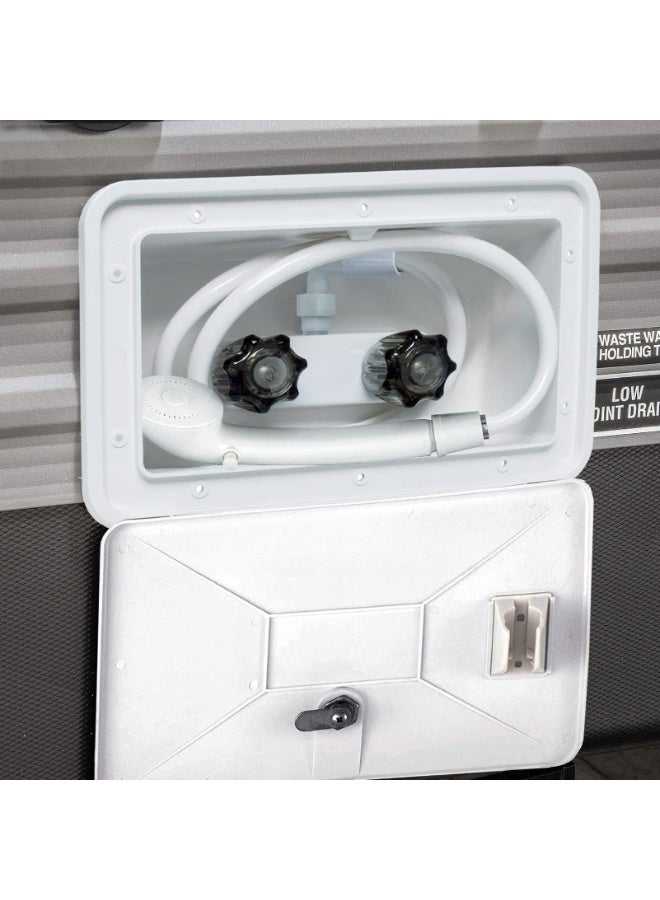 LAMAY RV Exterior Shower Box Kit RV Outdoor Shower Faucet Hose Camper Trailer Cowboy Shower Replacement for RV Outside Shower(White) - Image 4