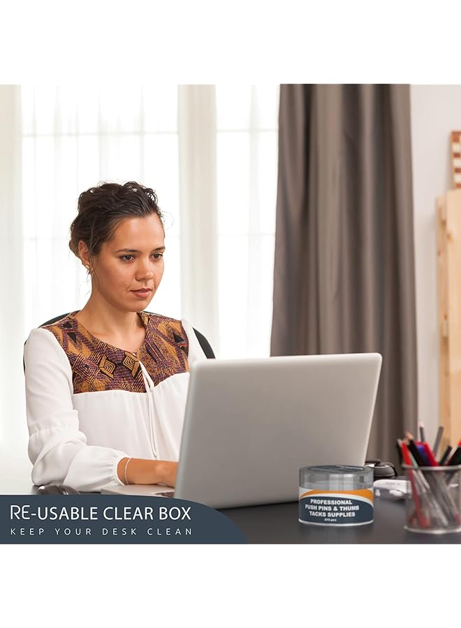 إيروريكس 100 دبوس دفع بألوان متنوعة للوحة الإعلانات ودبابيس إبهام للوحة الفلين على الحائط وخريطة التقويم والصور والمشاريع الحرفية للمكتب المنزلي ودبوس فولاذي برأس بلاستيكي شديد التحمل بألوان متنوعة - Image 5