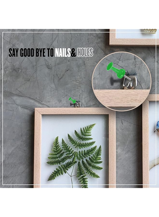 إيروريكس 100 دبوس دفع بألوان متنوعة للوحة الإعلانات ودبابيس إبهام للوحة الفلين على الحائط وخريطة التقويم والصور والمشاريع الحرفية للمكتب المنزلي ودبوس فولاذي برأس بلاستيكي شديد التحمل بألوان متنوعة - Image 3