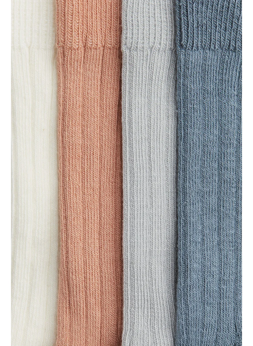 H&M 4-Pack Ribbed Socks