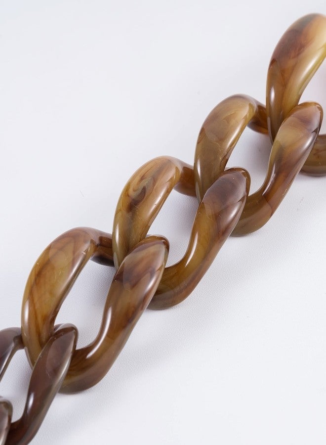 بوكار قلادة شوكر أنيقة من خرز الأكريليك السميك من بوكار، هدية مثالية للنساء (NK-10510-بني) - Image 5