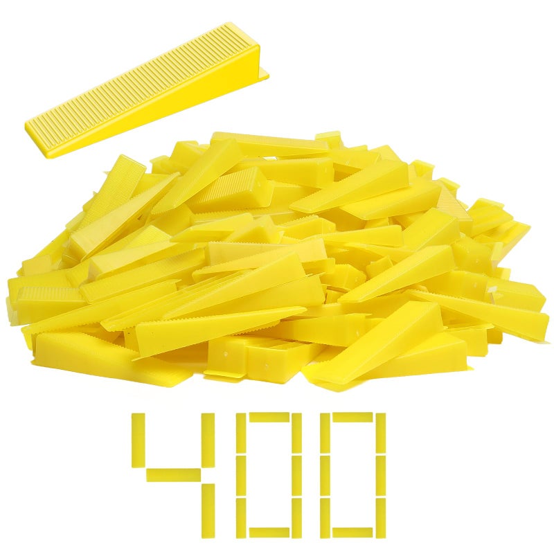 DGSL Tile Leveling System Tile Wedges, 400PCS Reusable Tile Leveling Wedges for 1/8", 1/16", 1/32" Tile Spacers, Tile Leveling Clips and Tile Leveler Installation - Image 1