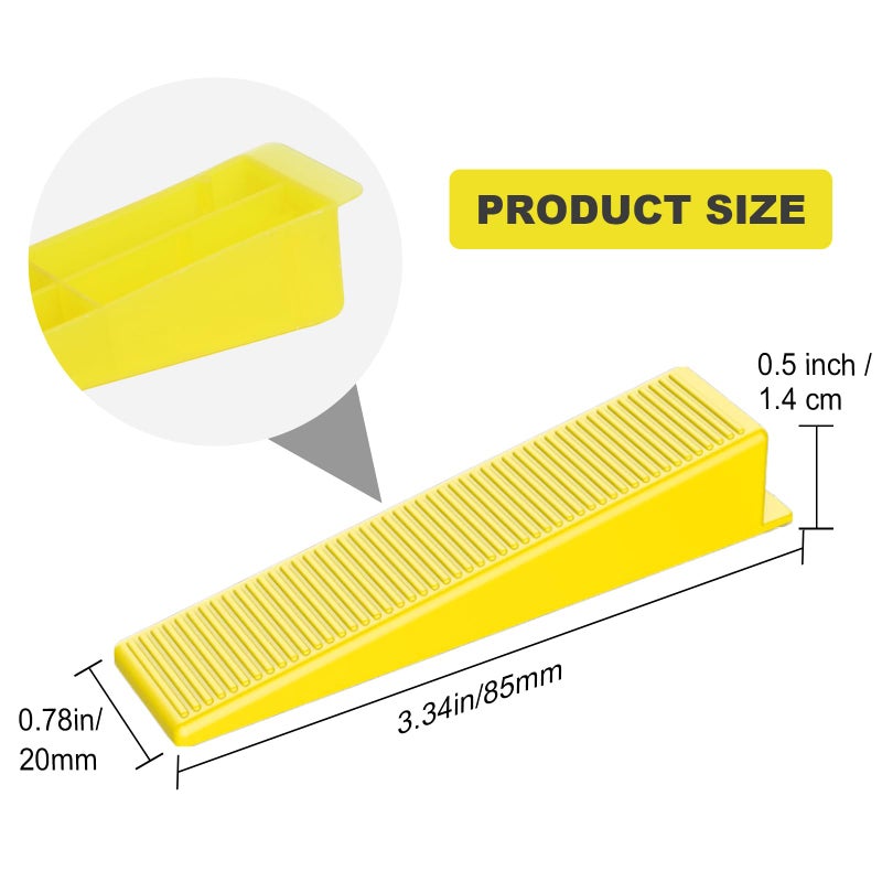 DGSL Tile Leveling System Tile Wedges, 400PCS Reusable Tile Leveling Wedges for 1/8", 1/16", 1/32" Tile Spacers, Tile Leveling Clips and Tile Leveler Installation - Image 2