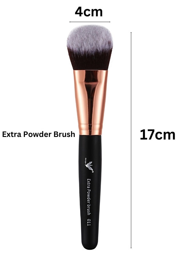 daroge Extra Powder Makeup Brush Black & Rose Gold Color  - Image 2