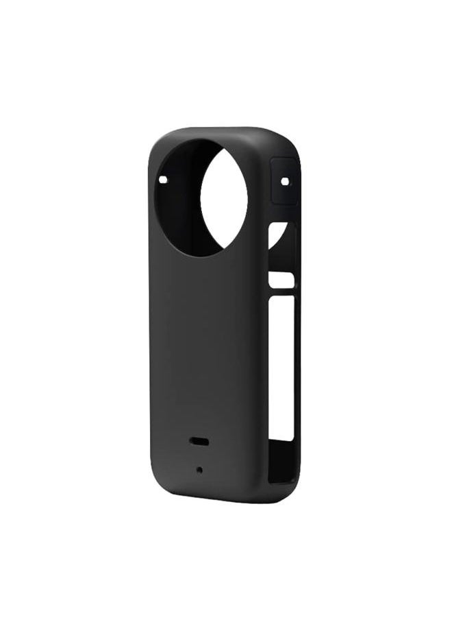 LILIWELL Protective Case for Insta360 X3 Panoramic Action Camera, Silicone All-Round Cover - Black  - Image 1