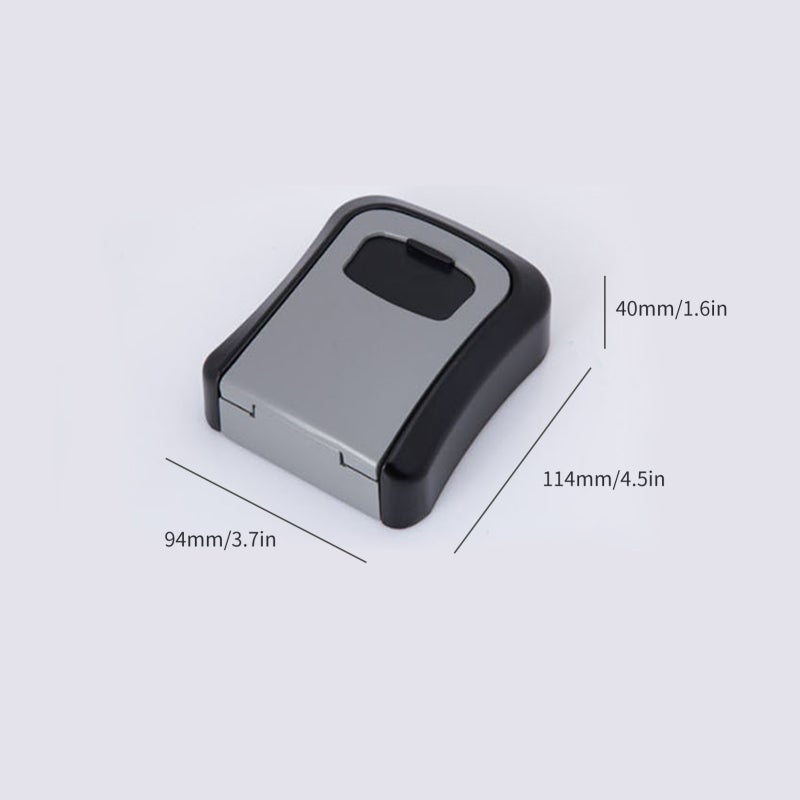 Security Lock Box: 4-Digit Keyless Combination, 10000 Passwords, Rust-Resistant Aluminum Alloy, Large Storage, Wall-Mounted, Easy Installation for Indoor Outdoor Home Garage Dorm Vacation Home - Image 3