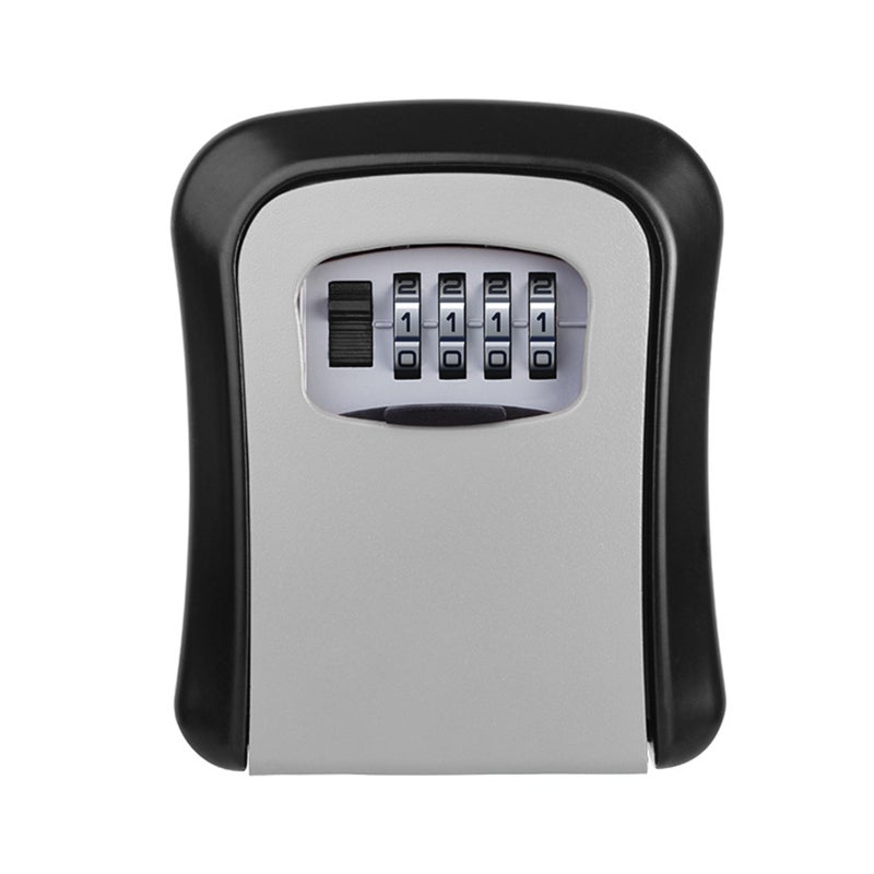 Security Lock Box: 4-Digit Keyless Combination, 10000 Passwords, Rust-Resistant Aluminum Alloy, Large Storage, Wall-Mounted, Easy Installation for Indoor Outdoor Home Garage Dorm Vacation Home - Image 1