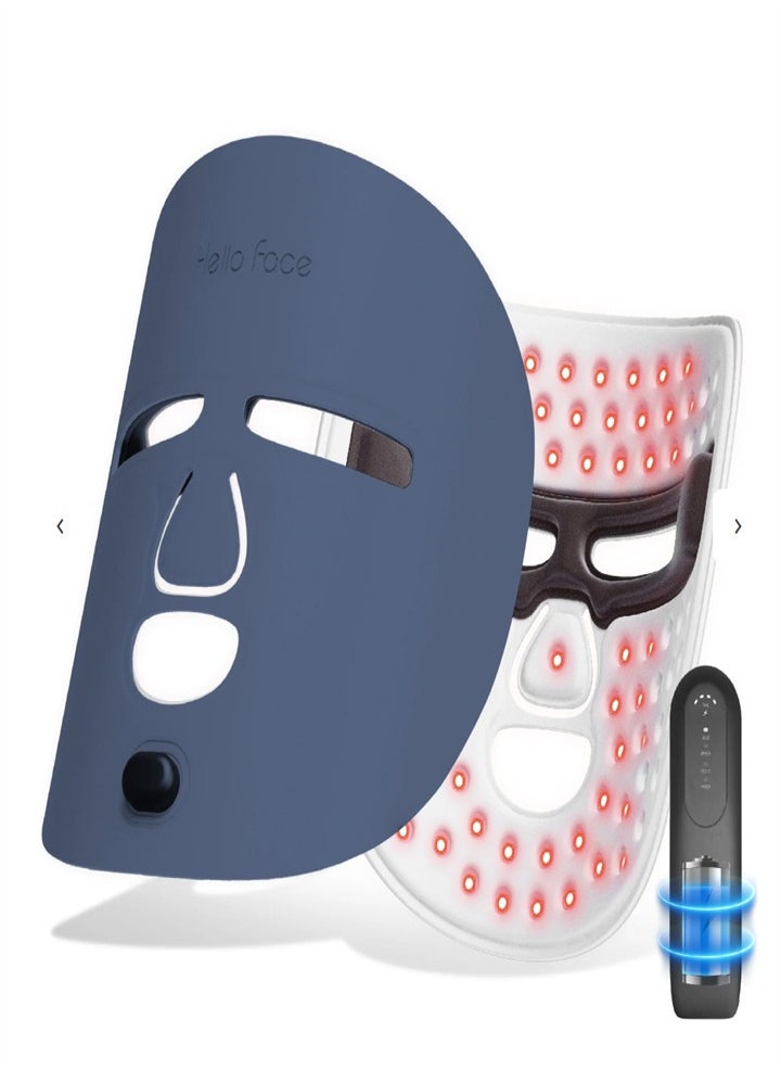 Generic Light Therapy Mask Wireless Near Infrared and Red Light Therapy Mask Intense Anti-Aging Professional LED Ultra-Light Mask (Gray)  - Image 1