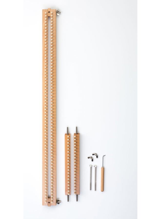 Authentic Knitting Board لوح حياكة 28 بوصة، قابل للتعديل، 168 دبوس، 100% خشب صلب - Image 4