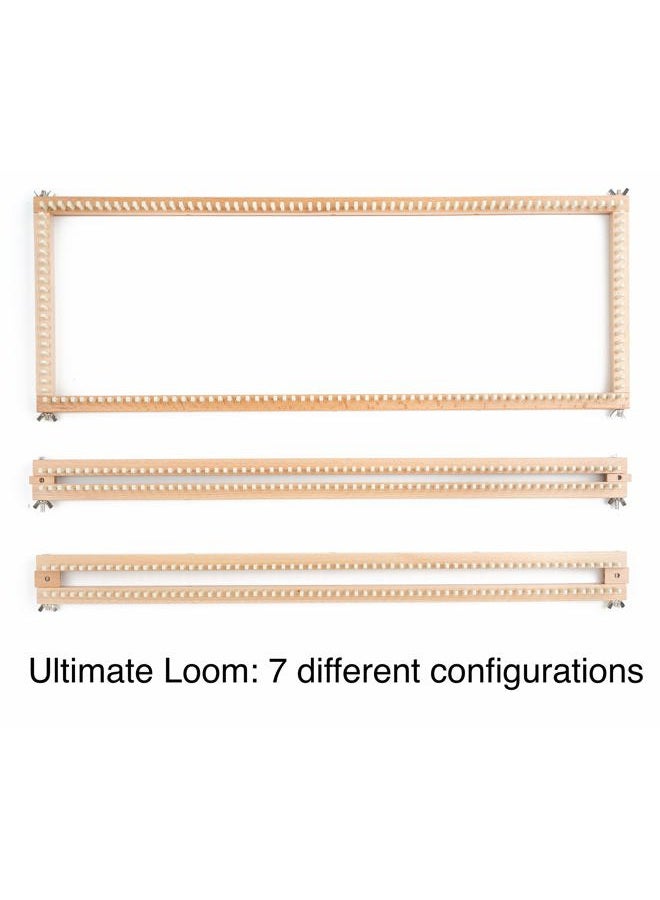 Authentic Knitting Board لوح حياكة 28 بوصة، قابل للتعديل، 168 دبوس، 100% خشب صلب - Image 2