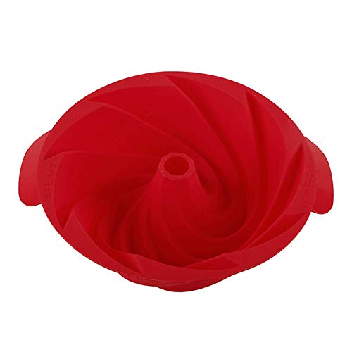 SHEbaking Silicone Fluted Pan Jello Mold Gelatin Molds Non-stick Baking Mold with Sturdy Handle Perfect for Cake, Jello, Mousse,Bread 9 inch - Image 2