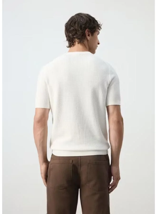 Mango Man 100% Cotton Knitted T-Shirt