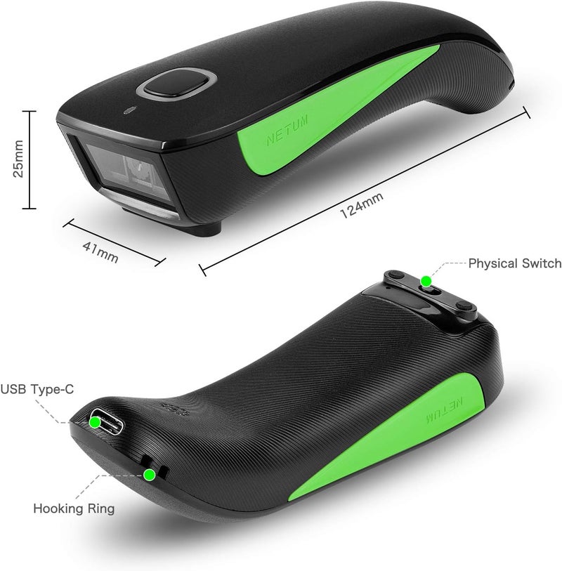C740 Mini 1D Bluetooth Barcode Scanner for Tablet/Phone/PC | 3-in-1 Portable Automatic USB Wireless CCD Bar Code Scanning Support Screen Scan, for Tablet iPhone IPad Android Windows Mac - Image 5