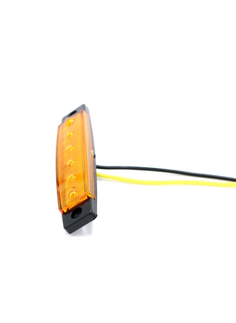TMH TMH (Pack of 20) 20 Pcs 3.8" 6 LED Amber Side Marker Lights, Amber Trailer Marker Lights, Rear Side Marker Lamp Amber, Led Marker Lights for Trucks, Cab Marker, RV Marker light Yellow  - Image 4