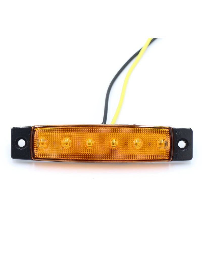 TMH TMH (Pack of 20) 20 Pcs 3.8" 6 LED Amber Side Marker Lights, Amber Trailer Marker Lights, Rear Side Marker Lamp Amber, Led Marker Lights for Trucks, Cab Marker, RV Marker light Yellow  - Image 3