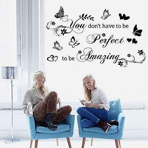 Datesno Wall Stickers for Bedroom Inspirational Quotes Wall Decals You Don't Have to Be Perfect to Be Amazing Decorations Wall Sticker for Living Room Wall Decal Hallway Wall Sticker Home Decor - Image 4