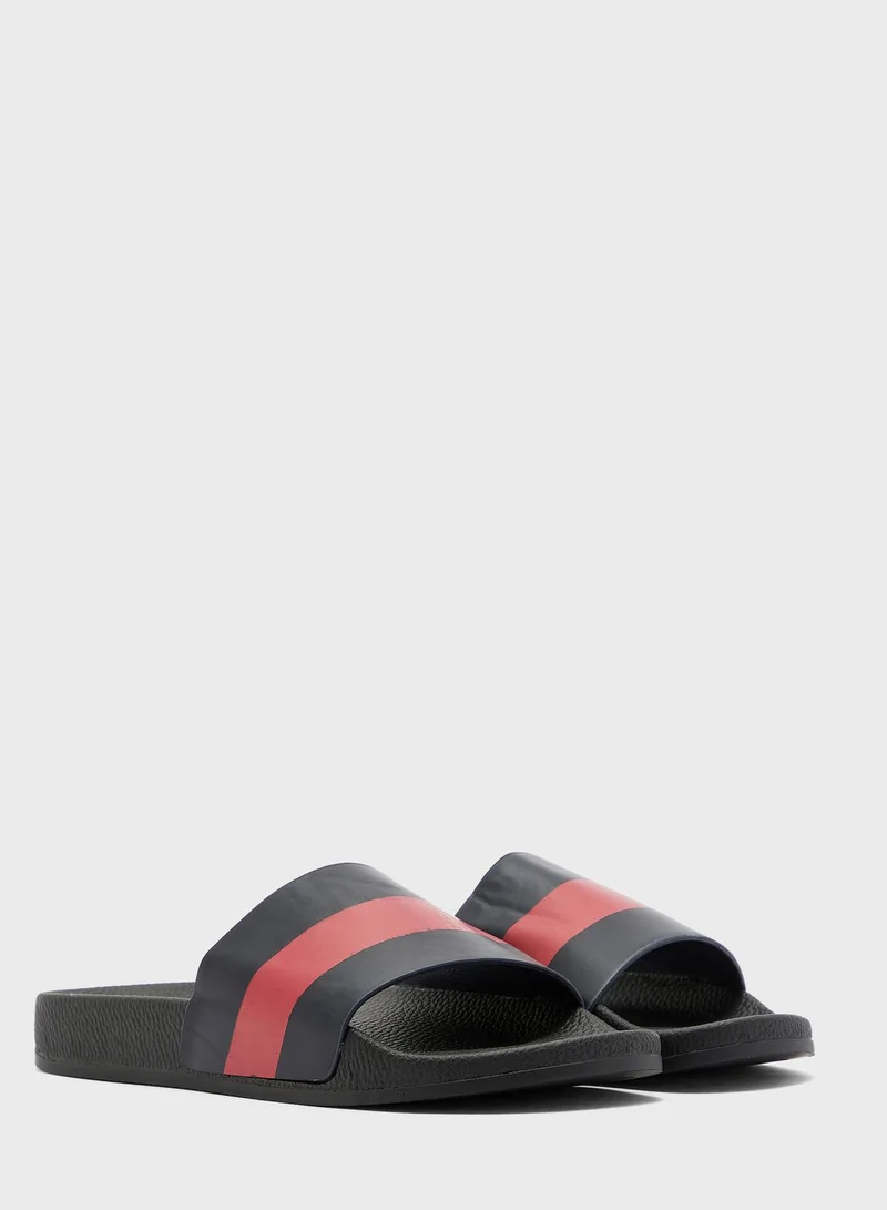 Coco Alyssa Striped Slides