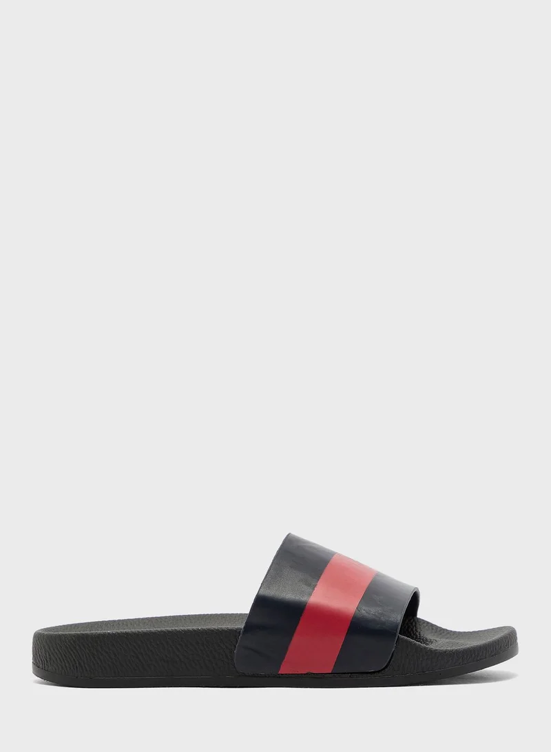 Coco Alyssa Striped Slides