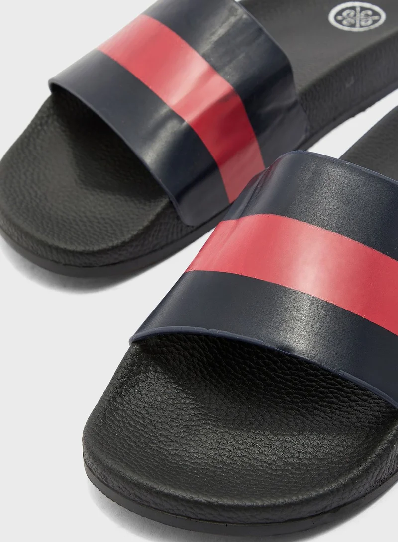 Coco Alyssa Striped Slides