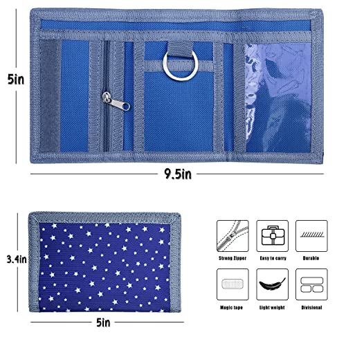JONYEE Kids Wallet for Boys and Girls, Novelty Wallet for Boys and Girls Ages 5-7, Camo Teen Wallet for Kids Birthday Gifts - Little Stars - Image 3