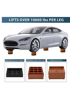 Generic Heavy Duty Adjustable Bed Risers for Sofa Desk Couch Furniture Supports Up to 10000 lbs  - Image 2