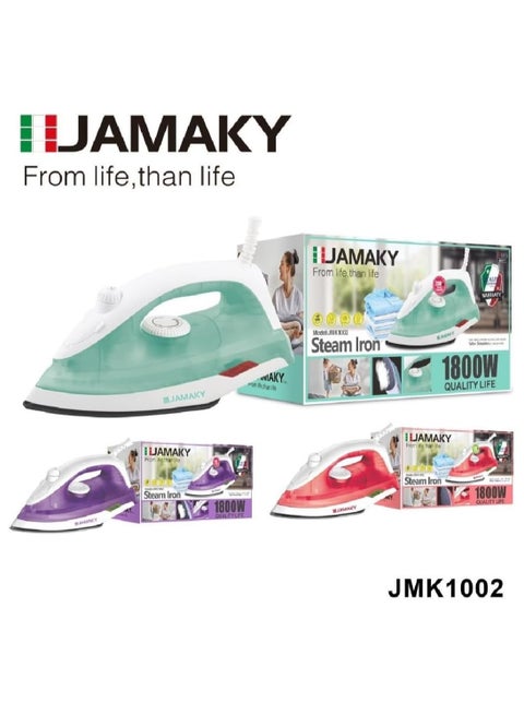 جهاز كي بخار للملابس والستائر  بقوه 1800 وات فعلي من جماكي صناعه ايطالي JMK1002