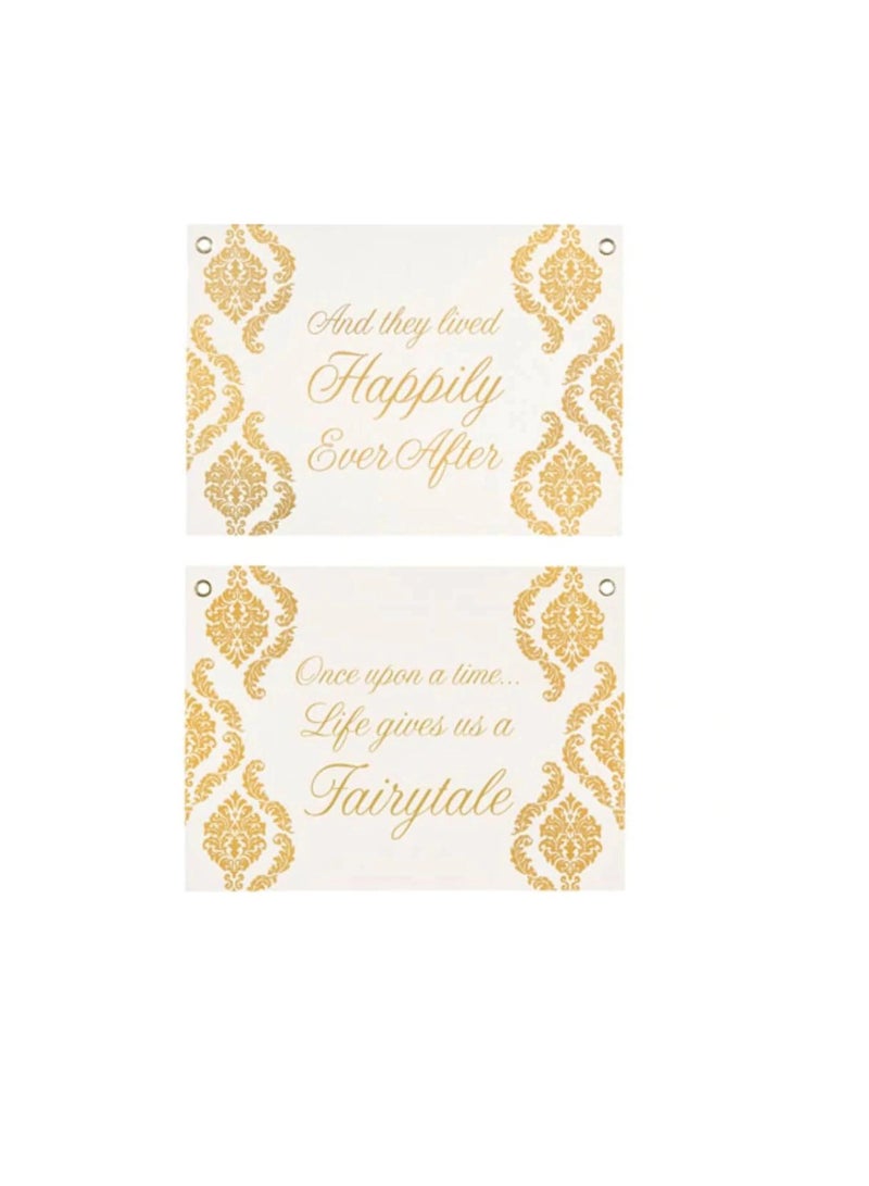 Double-Sided Wedding Sign 14 x 9.875 inches - Image 2