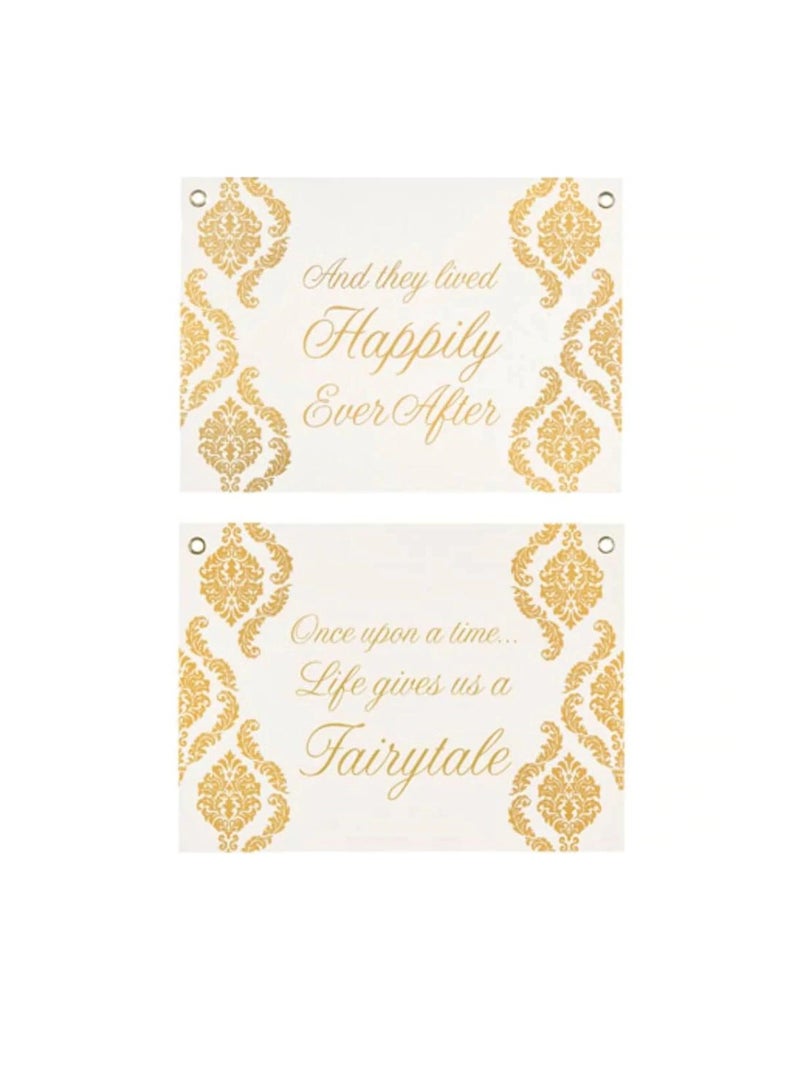 Double-Sided Wedding Sign 14 x 9.875 inches - Image 1