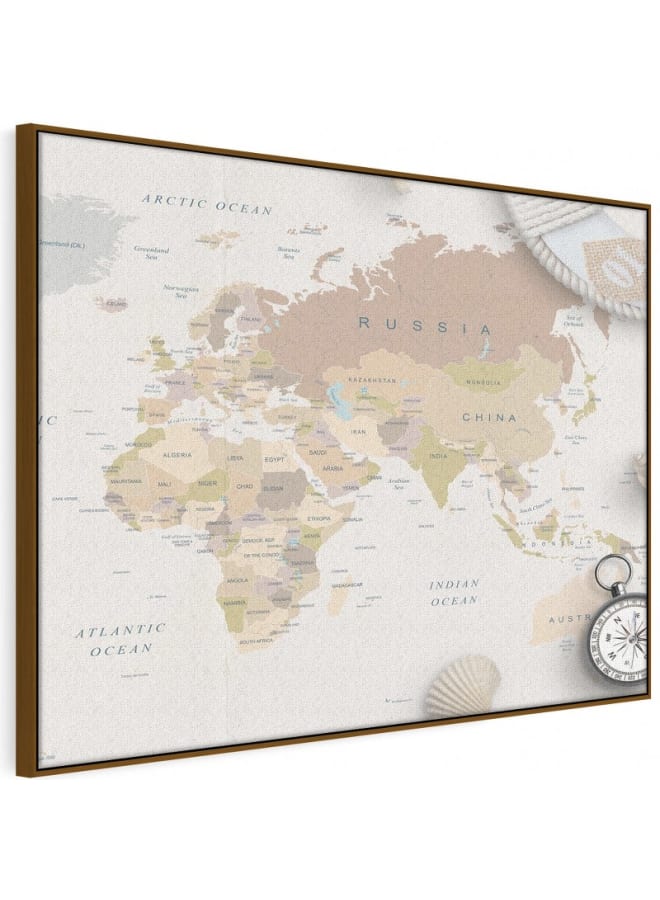 Home Gallery Sea travel things world map composition framed wall art 120x80 - Image 5