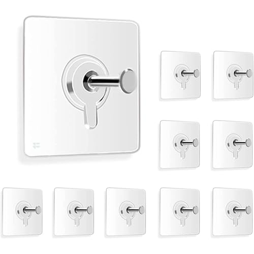 Fuelbyte 30 Pcs Wall Hooks for Photo Frames - Adhesive Wall Hooks Heavy Duty, No Drill Hooks for Hanging Strong 5KG - Stick On Hooks for Wall Hangers for Room, Stainless Steel, Transparent (FH, 30) - Image 1