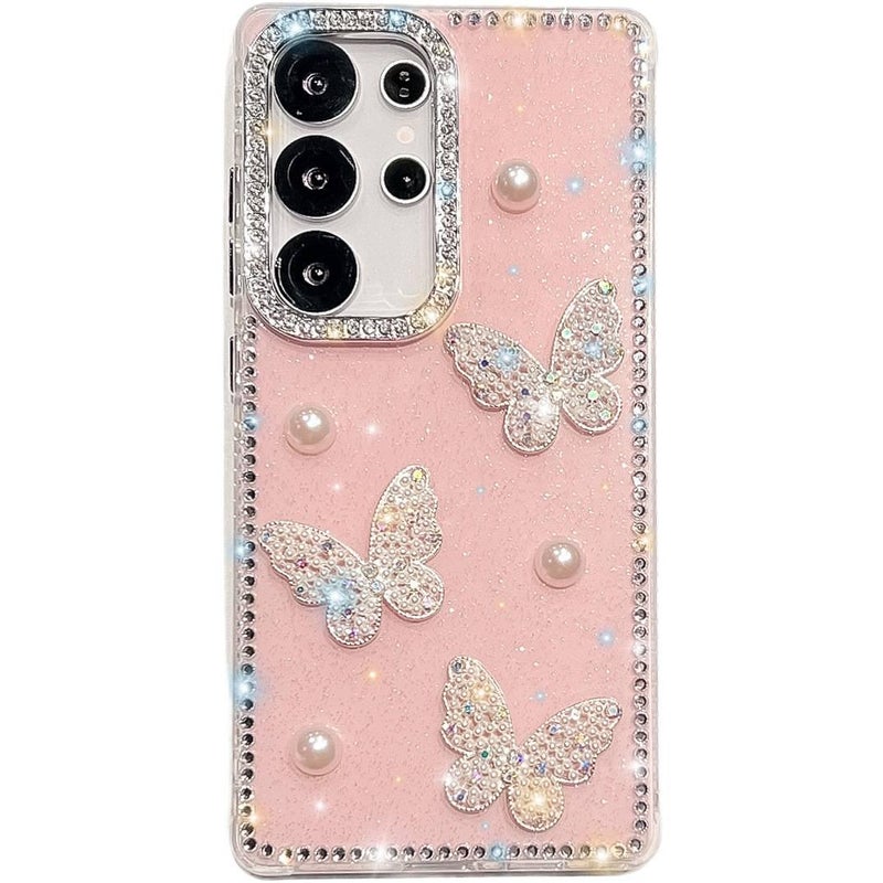 Protective Case | Butterfly Acrylic | Shockproof Cover for Samsung Galaxy S24 Ultra - Image 1