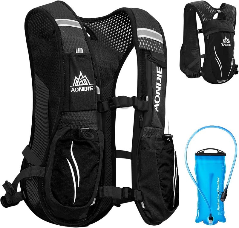 TRIWONDER حقيبة ظهر خفيفة للترطيب للركض، حقيبة ماء خفيفة للرجال والنساء، حقيبة ترطيب لسباق المسارات، المشي، ركوب الدراجات، التسلق، التخييم، الجري، الماراثون - Image 1