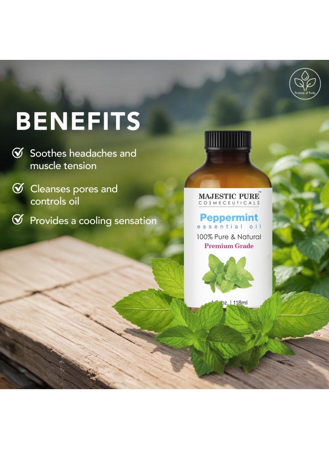 Majestic Pure MAJESTIC PURE Peppermint Essential Oil, Therapeutic Grade, Pure and Natural Premium Quality Oil, 4 fl oz  - Image 3