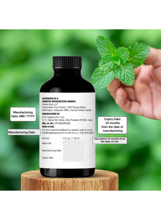 Majestic Pure MAJESTIC PURE Peppermint Essential Oil, Therapeutic Grade, Pure and Natural Premium Quality Oil, 4 fl oz  - Image 5