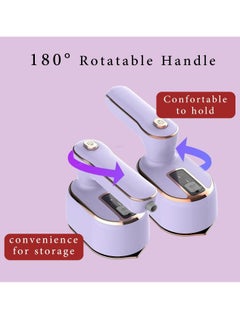 Joyelink Travel Steamer Iron for Clothes Mini - Portable Ironing Machine 180°Rotatable,Travel Small Size Portable Steamer Travel College Dorm Home Essentials Steamer for Clothes (Purple)  - Image 5