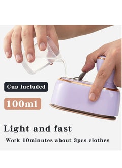Joyelink Travel Steamer Iron for Clothes Mini - Portable Ironing Machine 180°Rotatable,Travel Small Size Portable Steamer Travel College Dorm Home Essentials Steamer for Clothes (Purple)  - Image 4