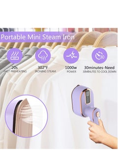 Joyelink Travel Steamer Iron for Clothes Mini - Portable Ironing Machine 180°Rotatable,Travel Small Size Portable Steamer Travel College Dorm Home Essentials Steamer for Clothes (Purple)  - Image 3
