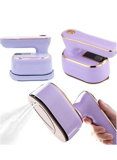 Joyelink Travel Steamer Iron for Clothes Mini - Portable Ironing Machine 180°Rotatable,Travel Small Size Portable Steamer Travel College Dorm Home Essentials Steamer for Clothes (Purple)  - Image 1
