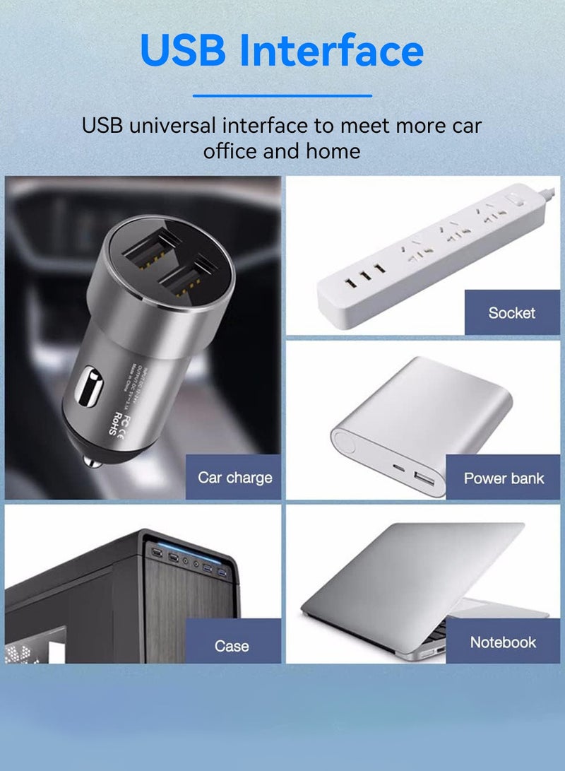 Car Fan Dual-Head,Car Fans Cooling Double Head,Portable Vehicle Mounted USB Fan,360 Degree Rotation,Auto Desk Fan Campervan With 3 Speed Strong Wind,For Car Dashboard Home Office - Image 4