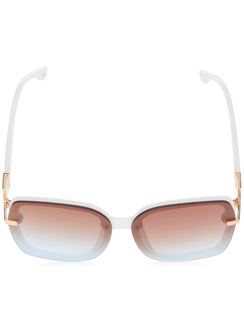 Jessica Simpson Jessica Simpson Womens J6112 Oversized Square Sunglasses With 100% Uv Protection. Glam Gifts For Her, 64 Mm, White, 64 Mm US  - Image 4