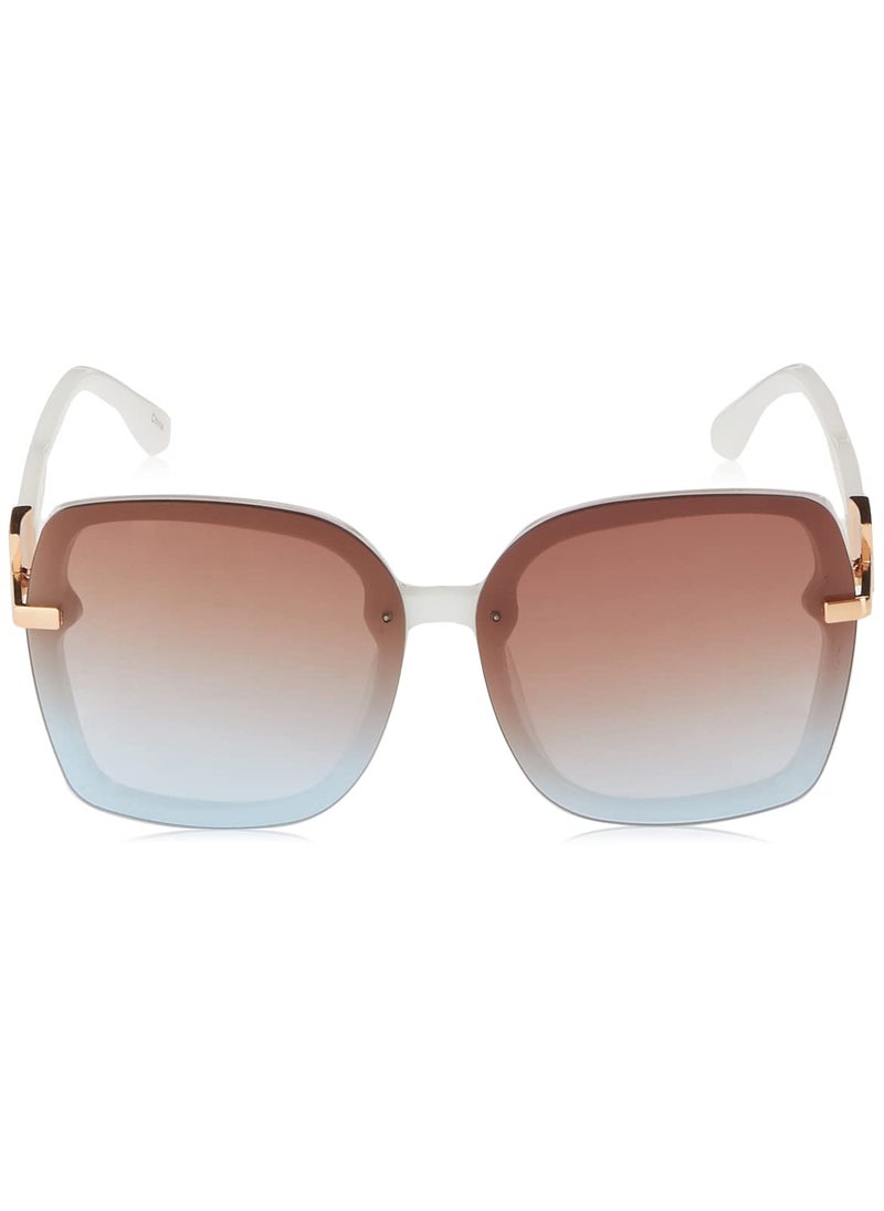 Jessica Simpson Jessica Simpson Womens J6112 Oversized Square Sunglasses With 100% Uv Protection. Glam Gifts For Her, 64 Mm, White, 64 Mm US  - Image 2