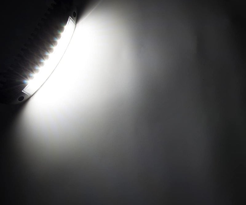Raycharm ضوء شرفة LED منخفض الارتفاع من رايشارم بحجم 9.1 بوصة، شعاع فيض مركّز بزاوية 40 درجة، 6000 كلفن أبيض بارد فائق السطوع، تشطيب أسود من الألمنيوم، 12 فولت/24 فولت، عبوة واحدة - Image 3